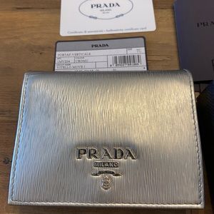 Authentic PRADA wallet with certificate and box